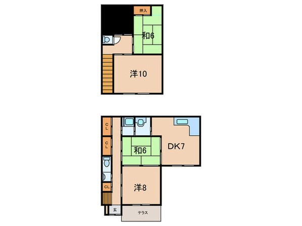 仲田２丁目戸建の物件間取画像